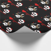 愛ぶら下がったのパのまわりにンダがLeahGによって負担 ラッピングペーパー (角)