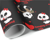 愛ぶら下がったのパのまわりにンダがLeahGによって負担 ラッピングペーパー (ロールコーナー)