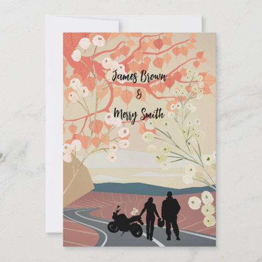 愛への道結婚路 招待状 (正面)