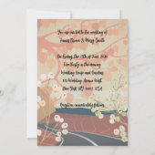 愛への道結婚路 招待状 (裏面)