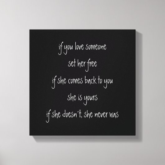 愛もししてる引用文キャンバス キャンバスプリント (正面)