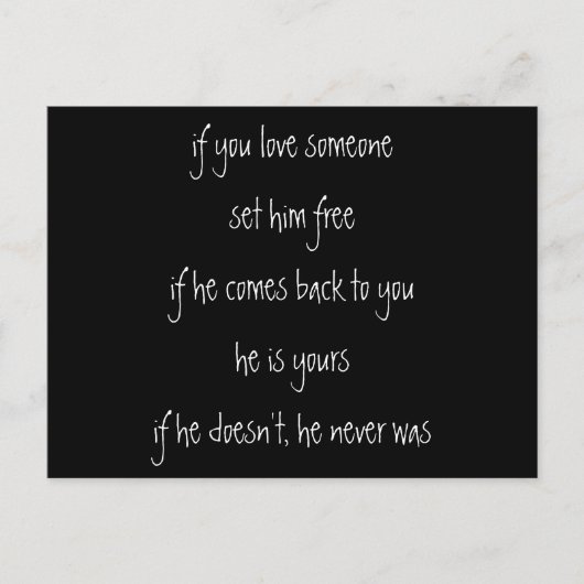 愛もししてる引用文 ポストカード (正面)