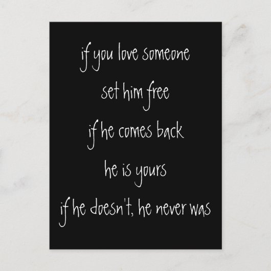 愛もししてる引用文 ポストカード (正面)