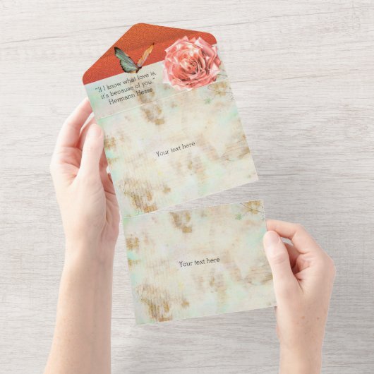 「愛もしとは何か知ってる、お前のせいだ オールインワン招待状 (貼ってはがせる)