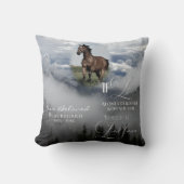 愛もし独り霧の木の記念写真祈りの言葉 クッション (正面)