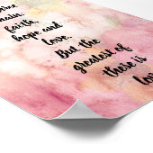 愛もっとも偉大キリスト教のポスター ポスター (角)