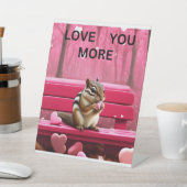 愛もっとチップムンクとキャンディのハート 台座サイン (インサイチュ)