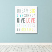 愛やる気を起こさせるすべき言葉のモダンタイポグラフィ キャンバスプリント (インサイチュ (ウッドフロア))