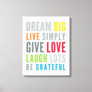 愛やる気を起こさせるすべき言葉のモダンタイポグラフィ キャンバスプリント