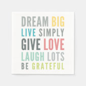 愛やる気を起こさせるすべき言葉のモダンタイポグラフィ スタンダードカクテルナプキン (正面)