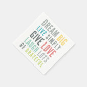 愛やる気を起こさせるすべき言葉のモダンタイポグラフィ スタンダードカクテルナプキン (角)