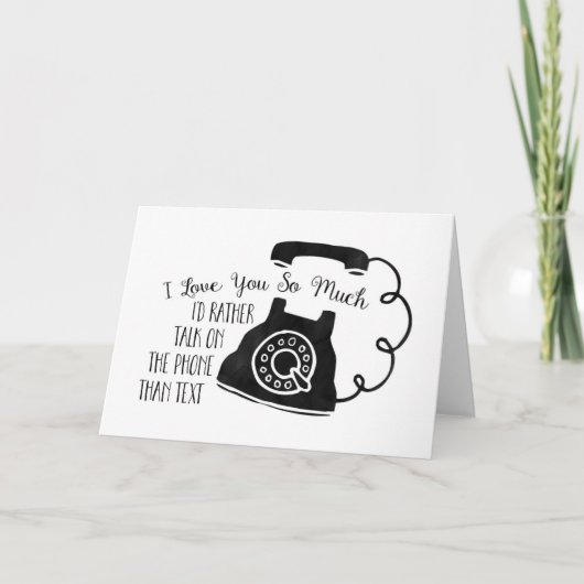 愛よおもしろいり電話で話すより文字 シーズンカード (正面)