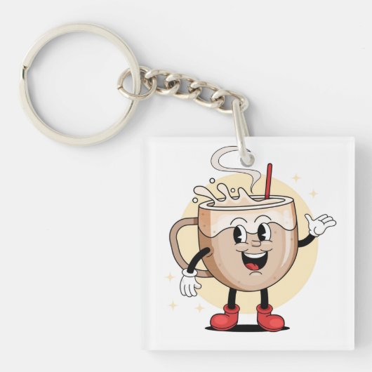 愛よくはしゃぐらしいコーヒーキャラクター キーホルダー (正面)