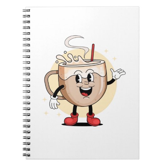 愛よくはしゃぐらしいコーヒーキャラクター ノートブック (正面)