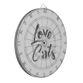 愛よくはしゃぐ猫のモダンうれしくて可愛いデザイン ダーツボード (正面左)