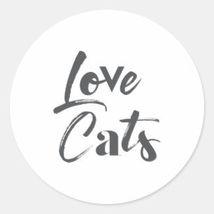 愛よくはしゃぐ猫のモダンうれしくて可愛いデザイン ラウンドシール