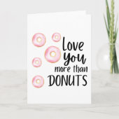 愛よりもドーナツ折り畳みグリーティングカード カード (正面)
