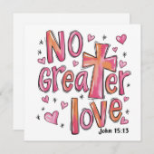 愛より大きな愛のイエス バレンタイン クリスマス キリスト (正面/裏面)