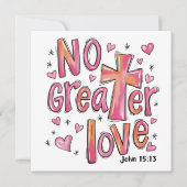 愛より大きな愛のイエス バレンタイン クリスマス キリスト (正面)