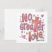 愛より大きな愛のイエス バレンタイン クリスマス クリスチャン (正面/裏面)