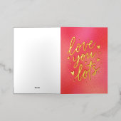 愛よモダンり手札バレンタインデー 箔グリーティングカード (外側レイダウン)