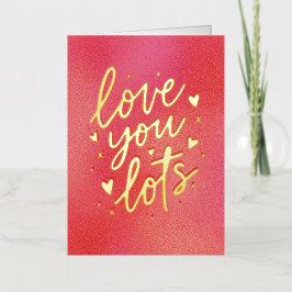 愛よモダンり手札バレンタインデー 箔グリーティングカード