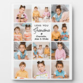 愛よ祖母パーソナライズされた11写真の祖父母 フォトプラーク (正面)