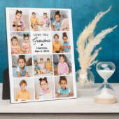 愛よ祖母パーソナライズされた11写真の祖父母 フォトプラーク (側面)