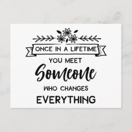 愛よ考えり引用文よ恋しく思り友情 案内ポストカード