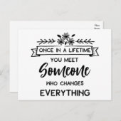 愛よ考えり引用文よ恋しく思り友情 案内ポストカード (正面/裏面)