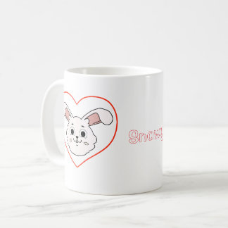 愛らしいうさぎのハートマグカップ - ウサギ好きへのギフト コーヒーマグカップ