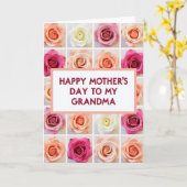 愛らしいおばあちゃんの日お祝いカード カード (黄色い花)
