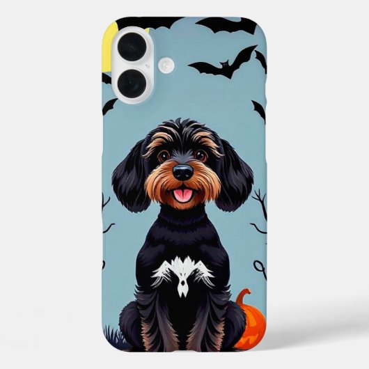 愛らしいおばけ仔犬の夜 🐾👻 秋のほの暗い  Case-Mate iPhoneケース (裏面)