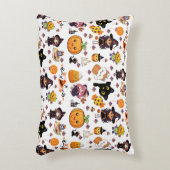 愛らしいおもしろいかわいいハロウィーンパターン アクセントクッション (正面(垂直))