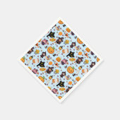 愛らしいおもしろいかわいいハロウィーンパターン スタンダードカクテルナプキン (角)