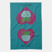 愛らしいおもしろいアロエヴユアロエ キッチンタオル (縦)