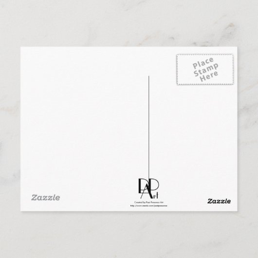 愛らしいおもしろいドイツの羊飼いポートレート ポストカード (裏面)