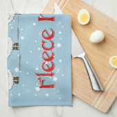 愛らしいおもしろいフリースナビダードクリスマスヒツジ キッチンタオル (四つ折り)