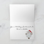 愛らしいおもしろいフリースナビダードクリスマスヒツジ シーズンカード (内部)