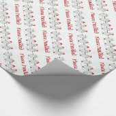 愛らしいおもしろいフリースナビダードクリスマスヒツジ ラッピングペーパー (角)