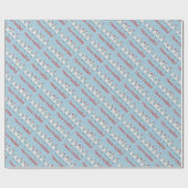 愛らしいおもしろいフリースナビダードクリスマスヒツジ ラッピングペーパー (フラット)