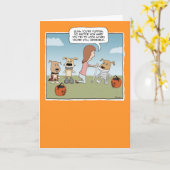 愛らしいおもしろいモンスターパピースハロウィーン カード (黄色い花)