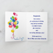 愛らしいおもしろい犬年齢固有のハッピーバースデー カード (内部)