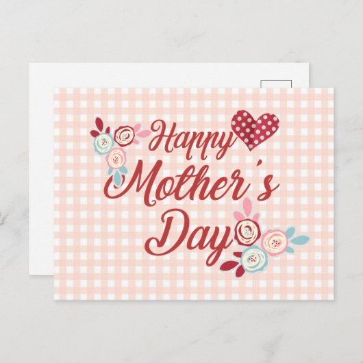 愛らしいお母さんの日 |はがき ポストカード (正面/裏面)