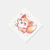愛らしいお洒落キツネベビーシャワー スタンダードカクテルナプキン (角)