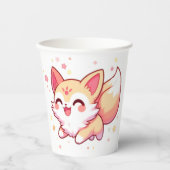 愛らしいお洒落キツネベビーシャワー 紙コップ (正面)