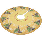 愛らしいお洒落クリスマス・ギラフェ ブラッシュドポリエステルツリースカート (アングル)