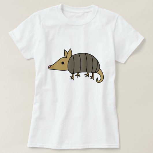 愛らしいかわいいのアルマジロのワイシャツ Tシャツ (デザイン正面)
