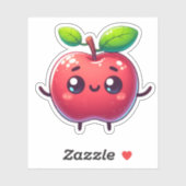 愛らしいかわいいのリンゴ果実 シール (シート)