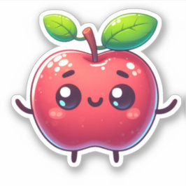 愛らしいかわいいのリンゴ果実 シール